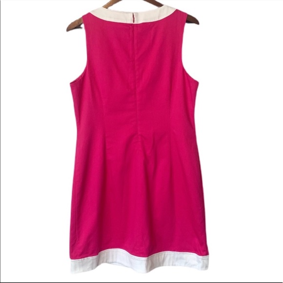 Vineyard vines pink shift dress with white trim - Picture 2 of 4